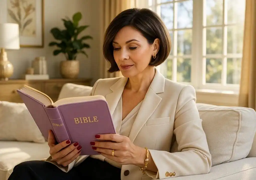 woman reading her Bible